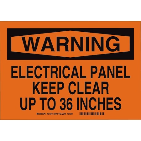 Brady Safety Sign, Plastic, Rectangle, English 21879